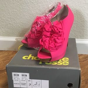 NEW Charlotte Russe Peep Tor Booties